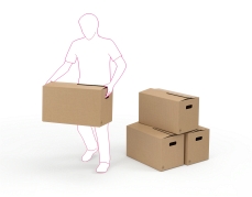Cajas de mudanza estándar - Cajas de cartón, contenedores y palés